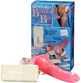 Bettys Jelly Bumble Bee Strap On Vibrating Dong